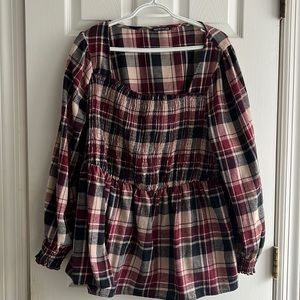 BloomChic Long Sleeve Flannel top blouse 18-20